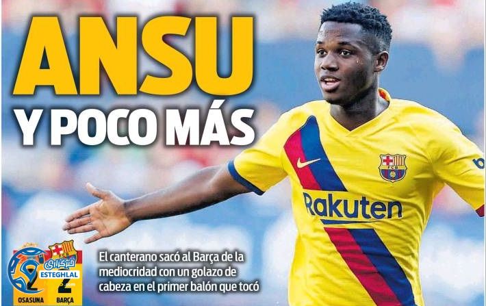 روزنامه های ورزشی جهان یکشنبه 10 شهریور 1398