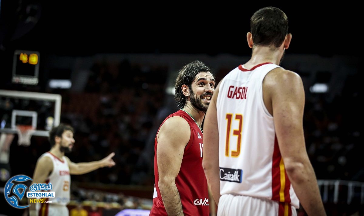 دیدار تیم ملی بسکتبال ایران واسپانیا