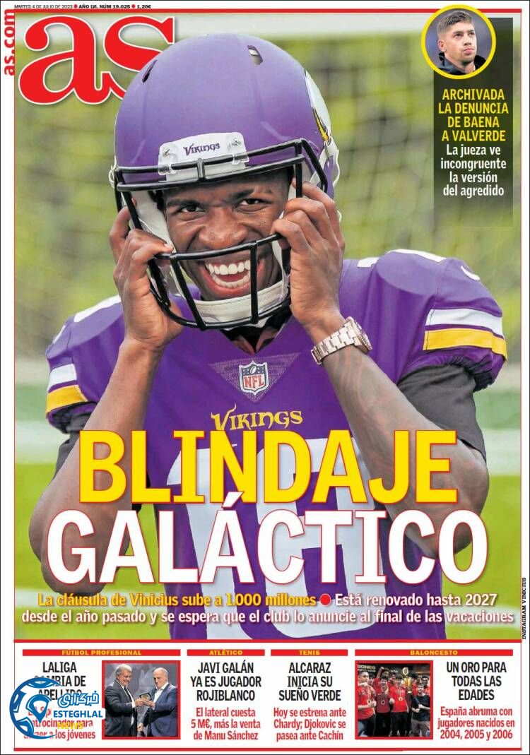 روزنامه ورزشی آ اس سه شنبه 13 تیر 1402 