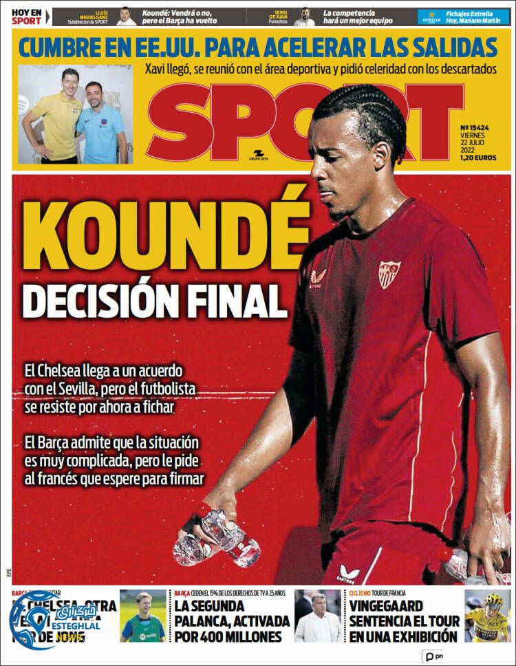 روزنامه ورزشی اسپورت جمعه 31 تیر 1401