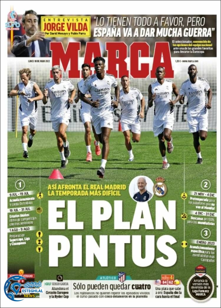  روزنامه ورزشی مارکا دوشنبه 27 تیر 1401