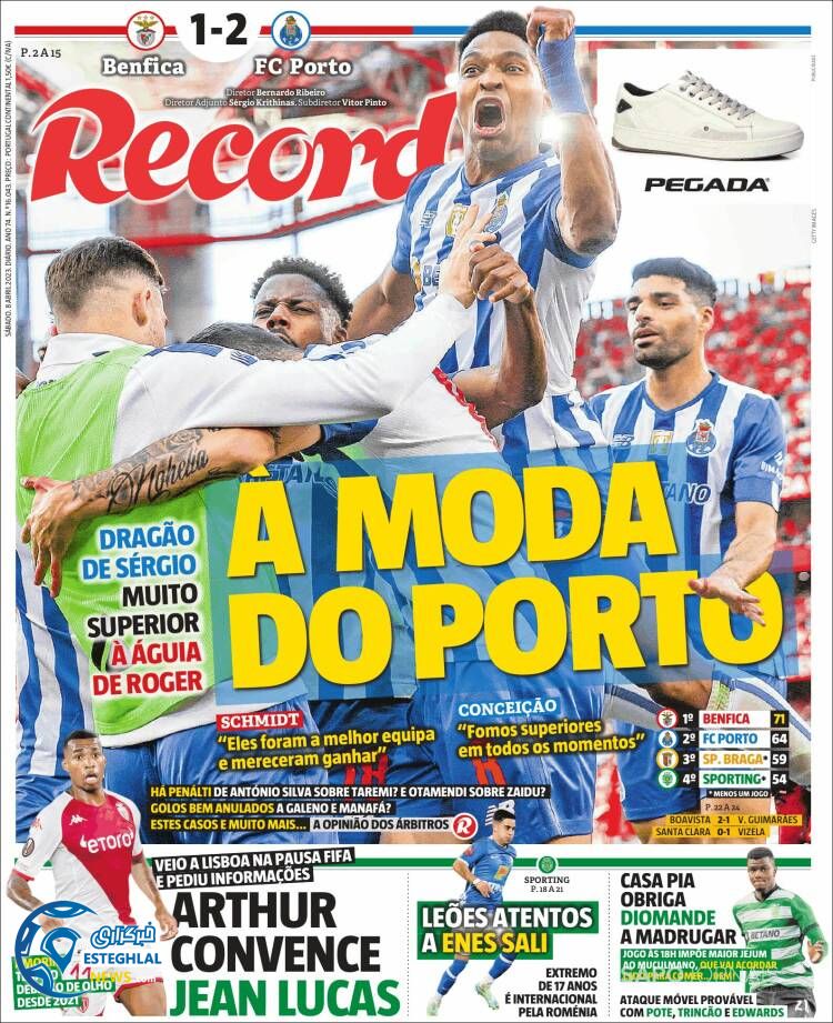 روزنامه ورزشی رکوزد شنبه 19 فروردین 1402 