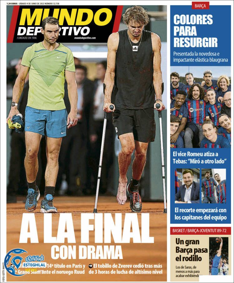 روزنامه ورزشی موندو دپورتیوو شنبه 14 خرداد 1401