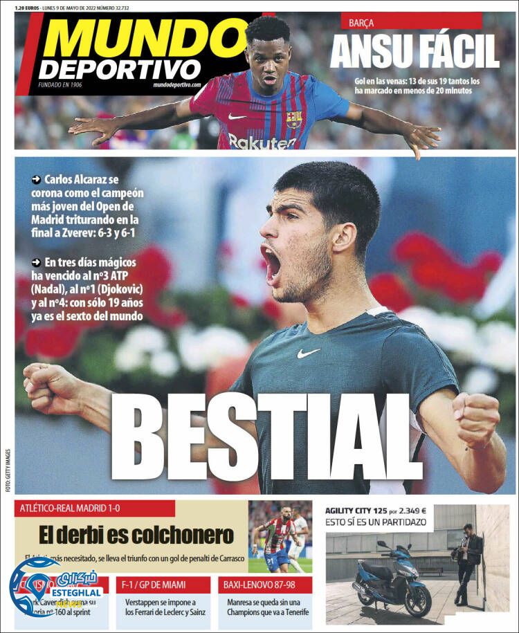 روزنامه ورزشی موندو دپورتیوو دوشنبه 19 اردیبهشت 1401