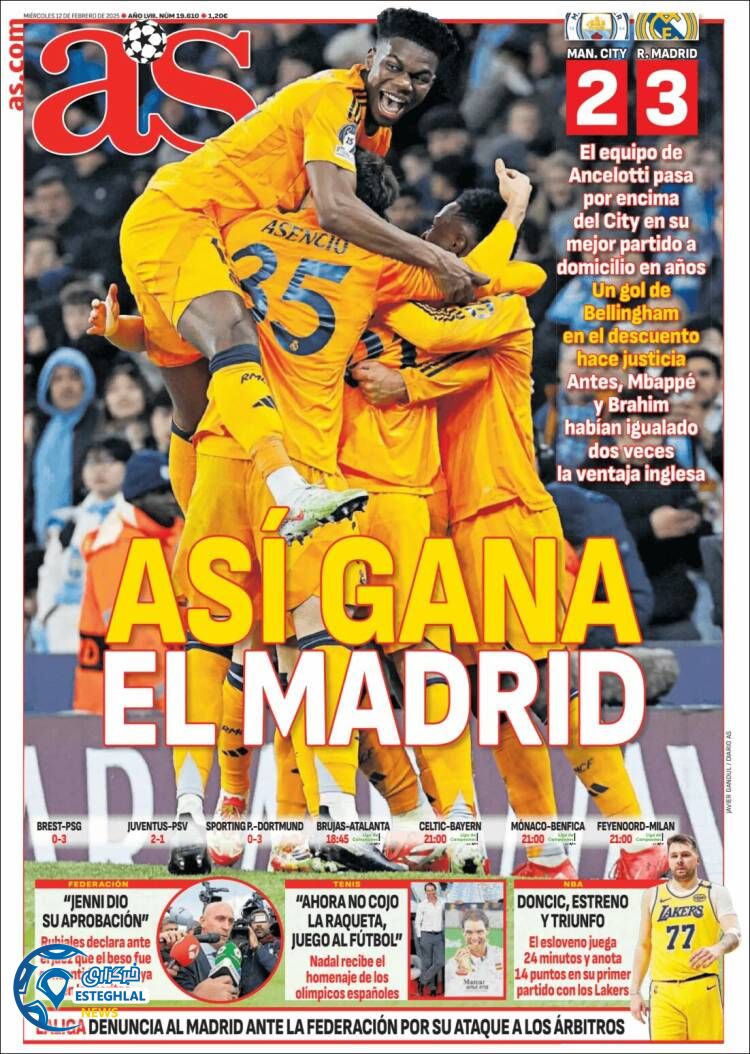 روزنامه  ورزشی آ اس چهارشنبه 24 بهمن 1403 