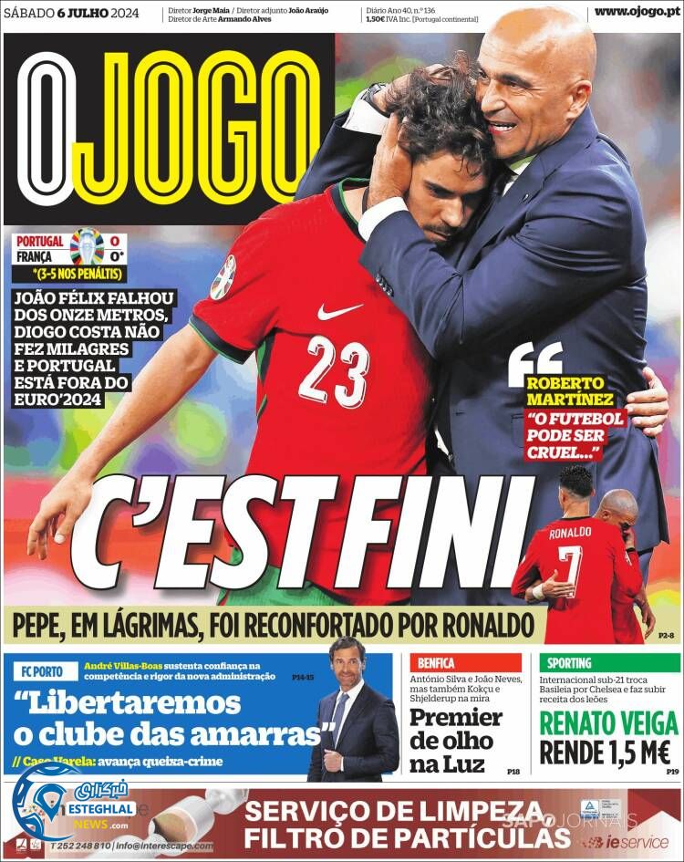 روزنامه ورزشی  اوجوگو شنبه 16 تیر 1403 