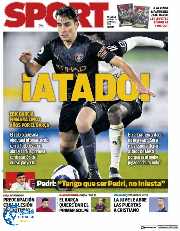 روزنامه ورزشی اسپورت چهارشنبه 4 فروردین 1400