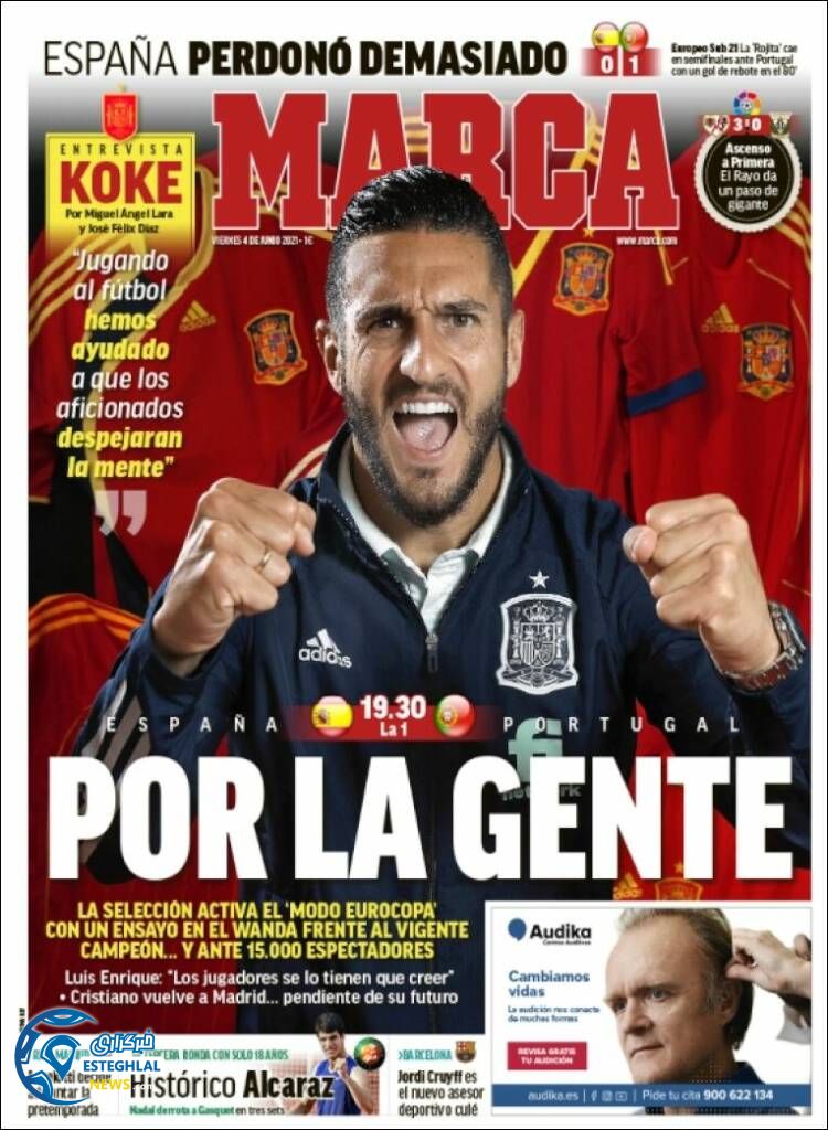 روزنامه ورزشی مارکا جمعه 14 خرداد 1400