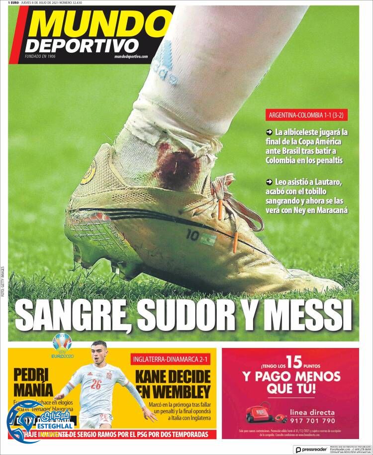 روزنامه ورزشی موندو دپورتیوو پنجشنبه 17 تیر 1400
