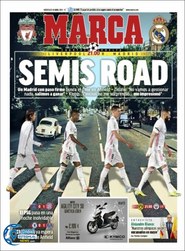 روزنامه ورزشی مارکا چهارشنبه 25 فروردین 1400