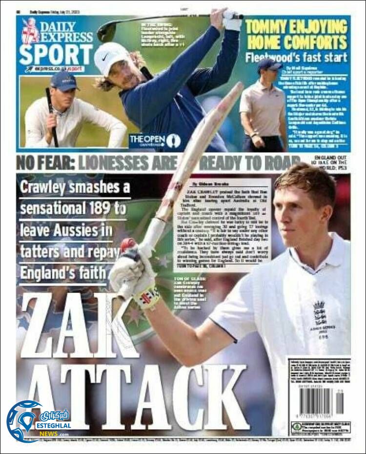 روزنامه ورزشی اکسپرس اسپورت جمعه 30 تیر 1402 