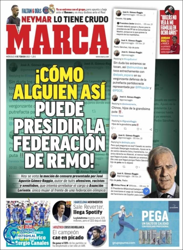 روزنامه ورزشی مارکا چهارشنبه 20 بهمن 1400