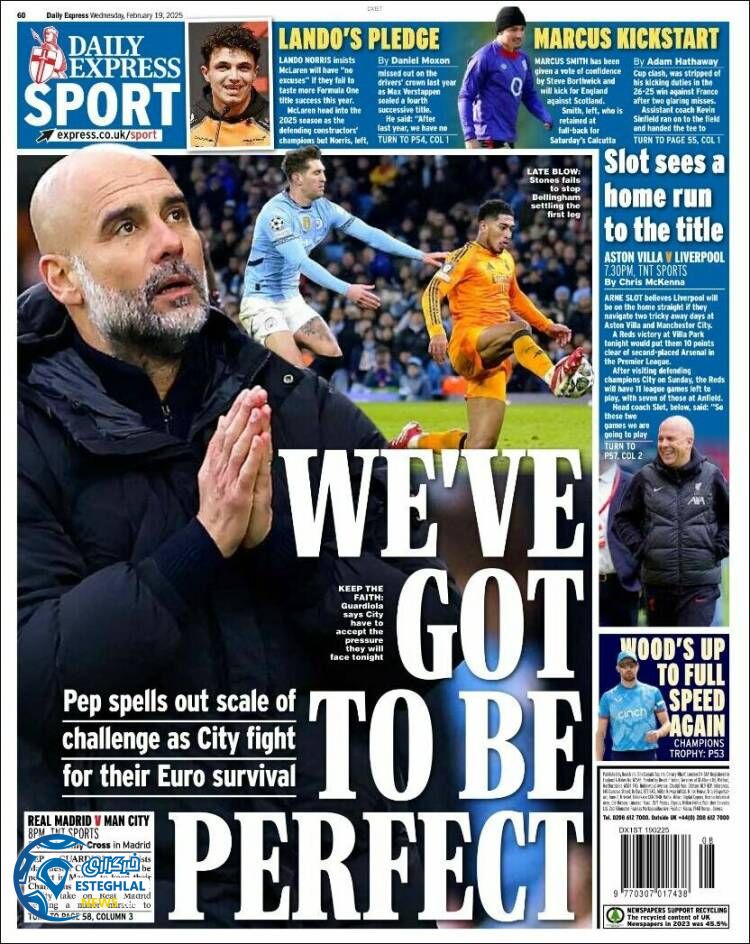 روزنامه  ورزشی اکسپرس اسپورت چهارشنبه 1 اسفند 1403 