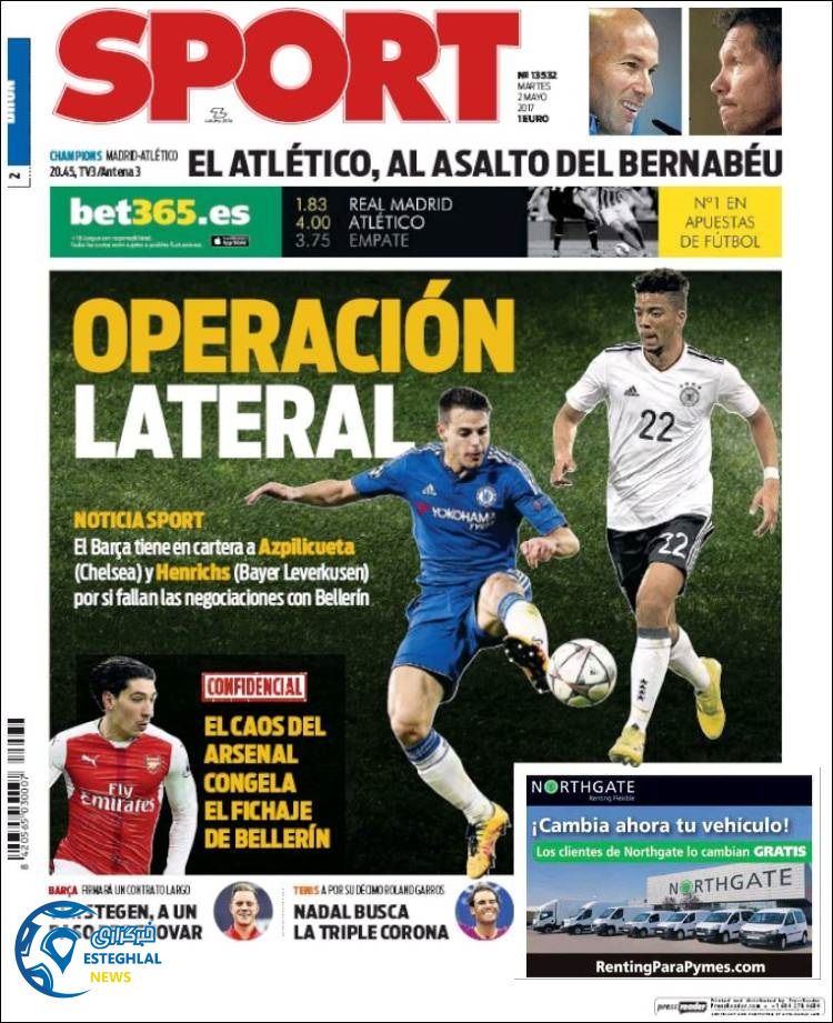 گیشه روزنامه های ورزشی جهان 12 اردیبهشت