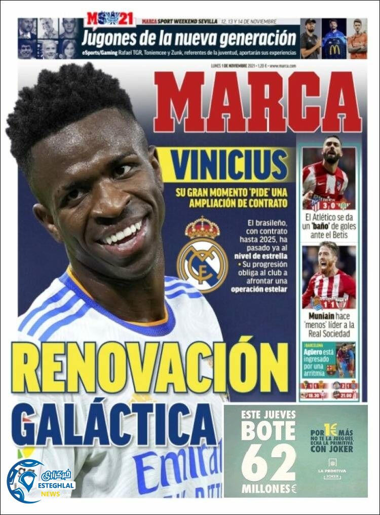 روزنامه ورزشی مارکا دوشنبه 10 آبان 1400