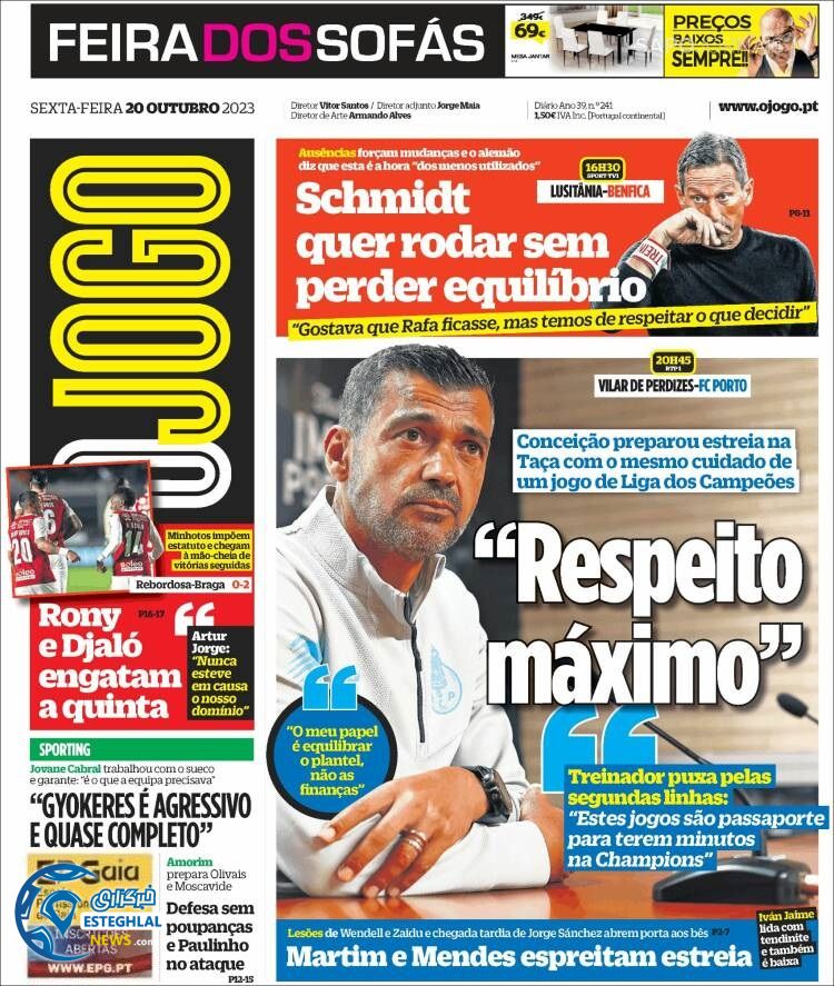 روزنامه ورزشی اوجوگو جمعه  28 مهر 1402