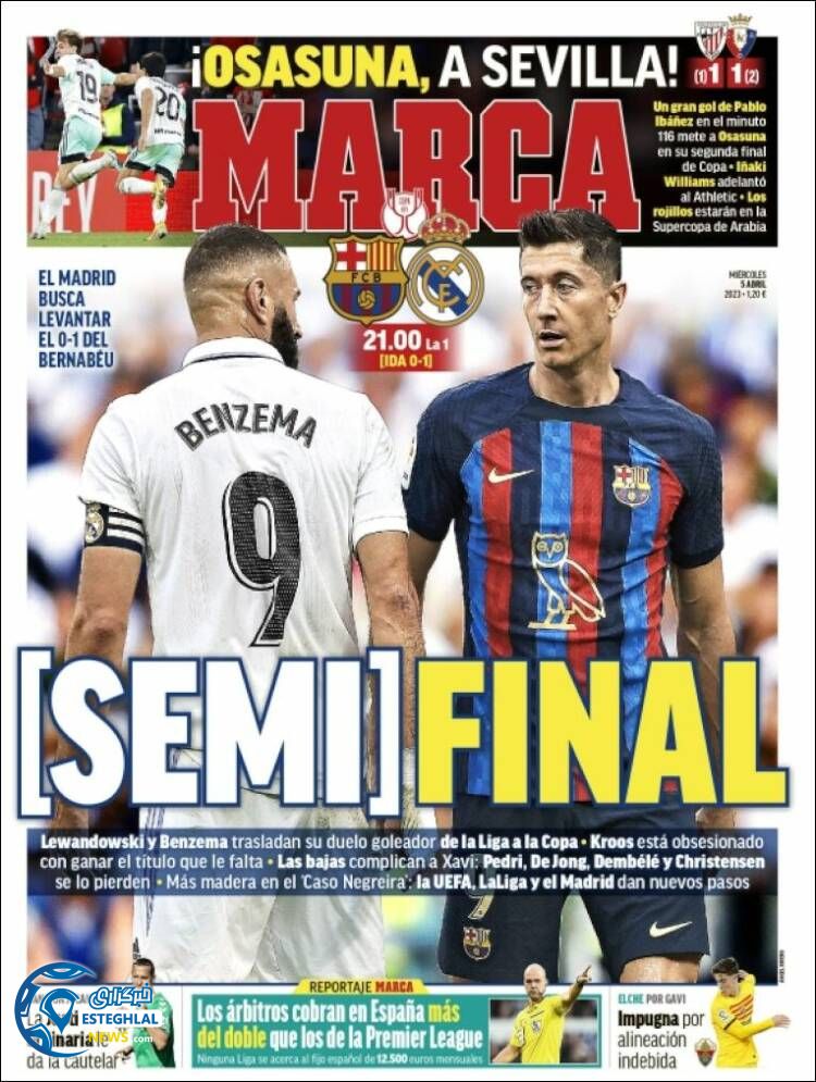 روزنامه ورزشی مارکا چهارشنبه 16 فروردین 1402 