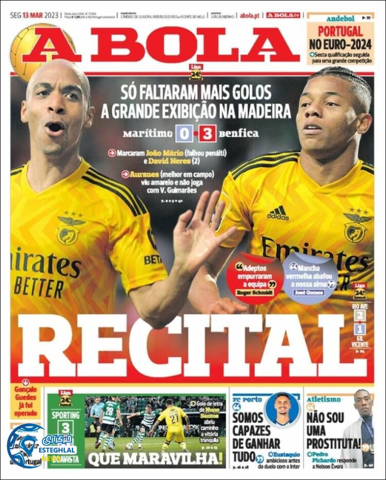 روزنامه ورزشی آبولا دوشنبه 22 اسفند 1401 