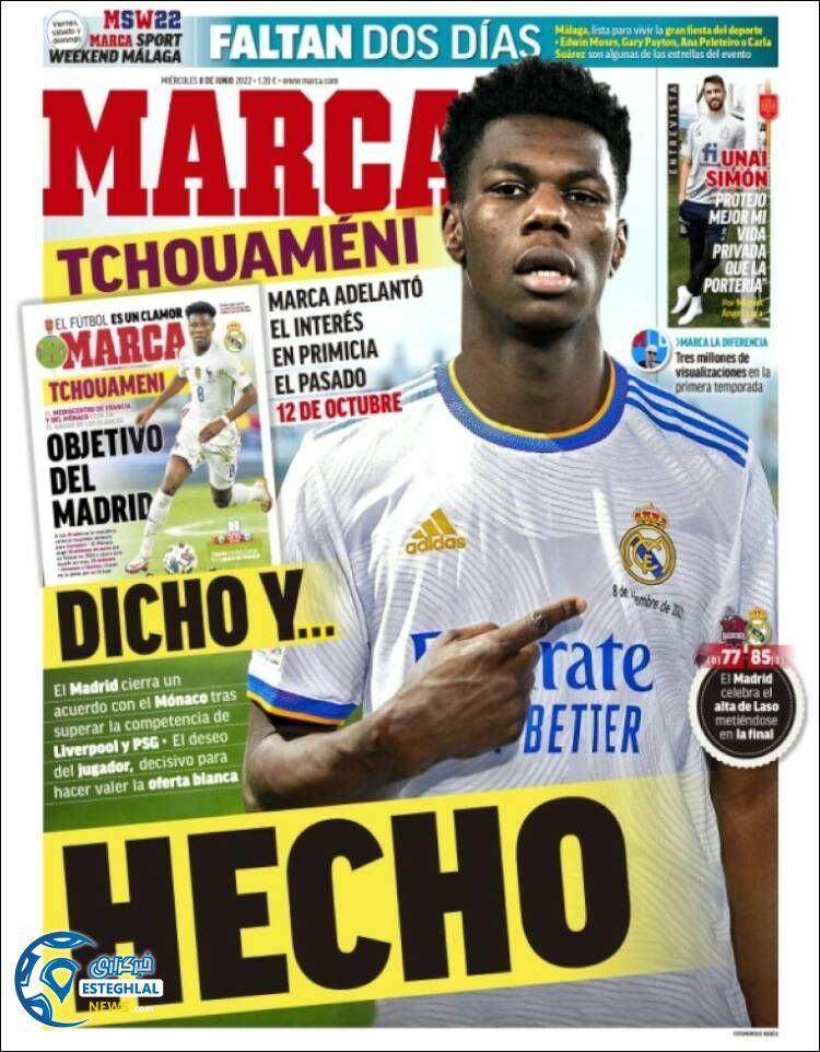 روزنامه ورزشی مارکا چهارشنبه 18 خرداد 1401