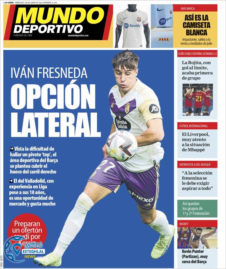 روزنامه ورزشی موندو دپورتیوو چهارشنبه 7 تیر 1402