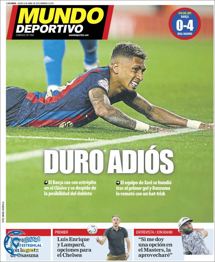 روزنامه ورزشیموندو دپررتیوو پنجشنبه 17 فروردین 1402 