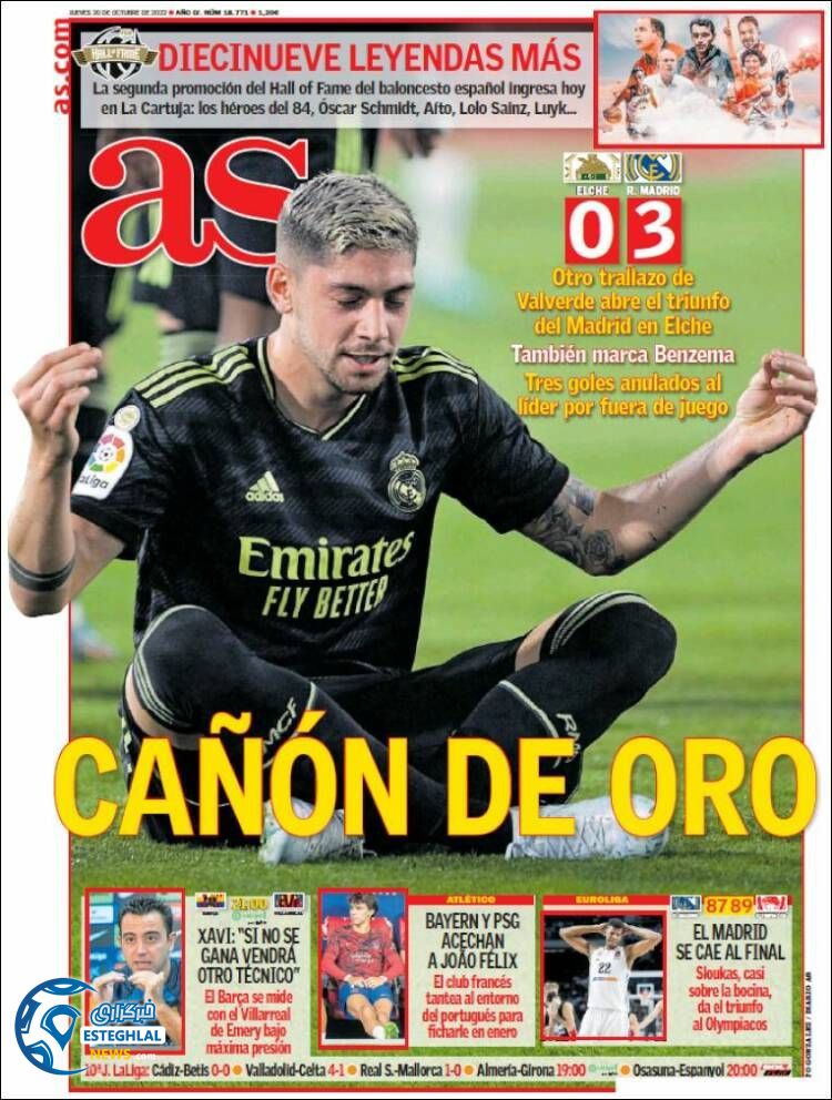 روزنامه ورزشی آ اس پنجشنبه 28 مهر 1401 