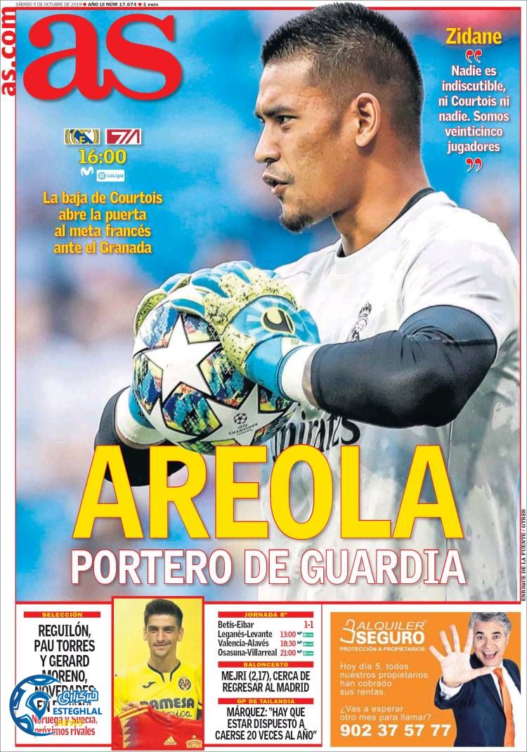 روزنامه ورزشی آاس شنبه 13 مهر 1398