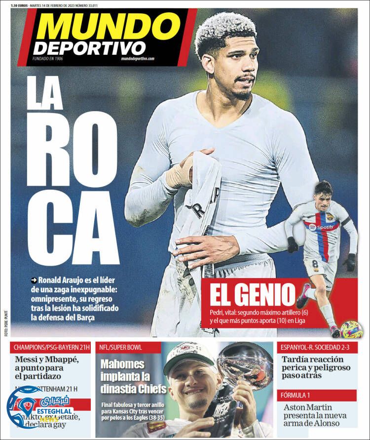 روزنامه  ورزشی موندو دپورتیوو سه شنبه 25 بهمن 1401 