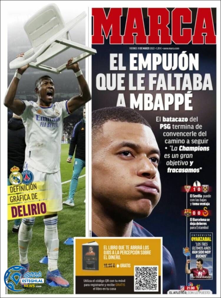 روزنامه ورزشی مارکا جمعه 20 اسفند 1400