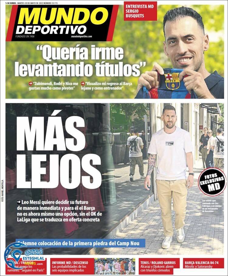 روزنامه ورزشی موندو دپورتیوو سه شنبه 9 خرداد 1402 