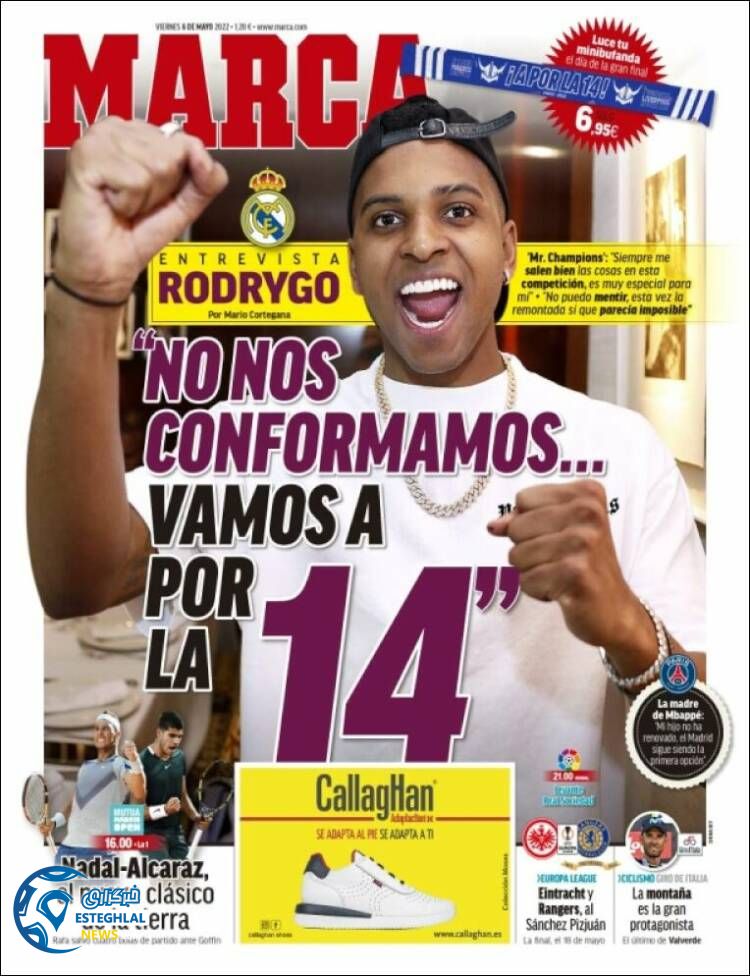 روزنامه ورزشی مارکا جمعه 16 اردیبهشت 1401