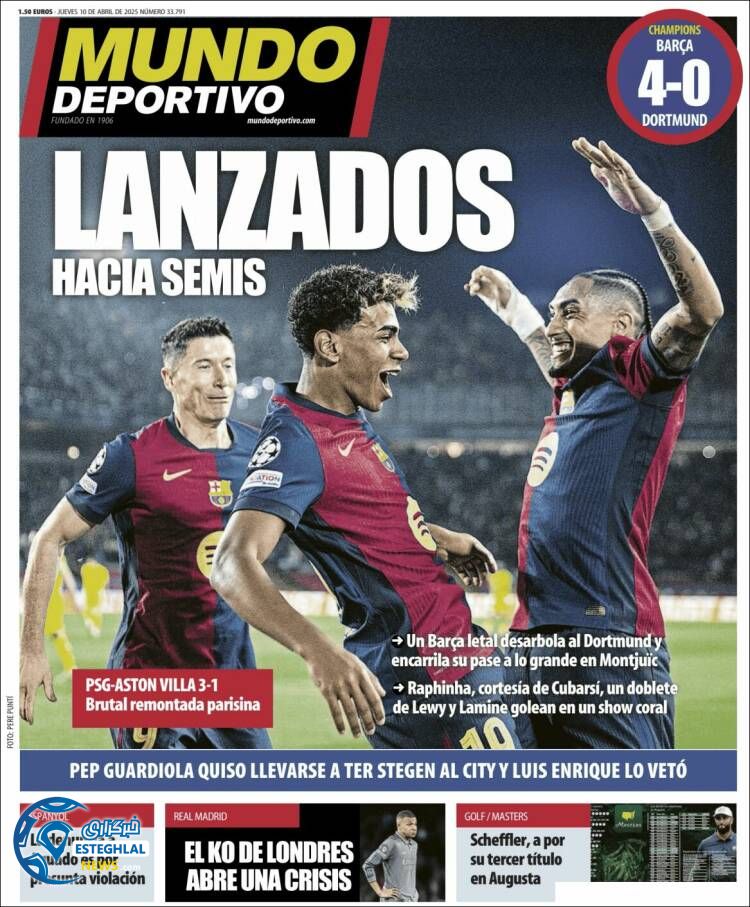 روزنامه ورزشی موندو دپورتیوو پنجشنبه 21  فروردین 1404