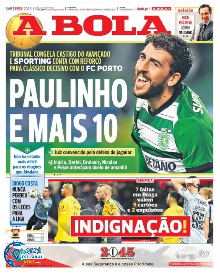 روزنامه ورزشی آبولا شنبه 22 بهمن 1401 