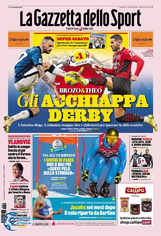 روزنامه ورزشی گاتزتا دلو اسپورت جمعه 15 بهمن 1400