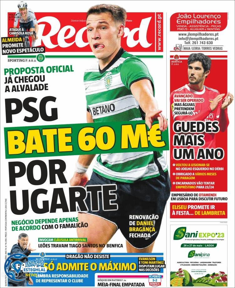 روزنامه ورزشی رکورد پنجشنبه 4 خرداد 1402 