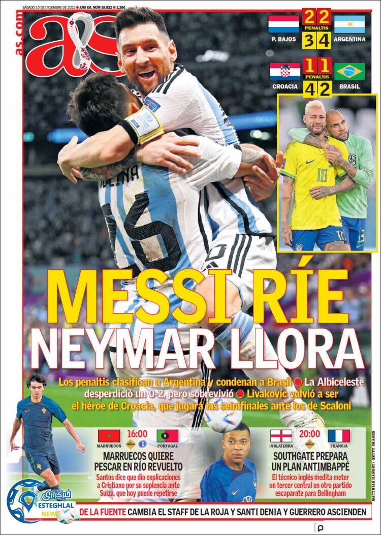 روزنامه ورزشی آ اس شنبه 19 آذر 1401