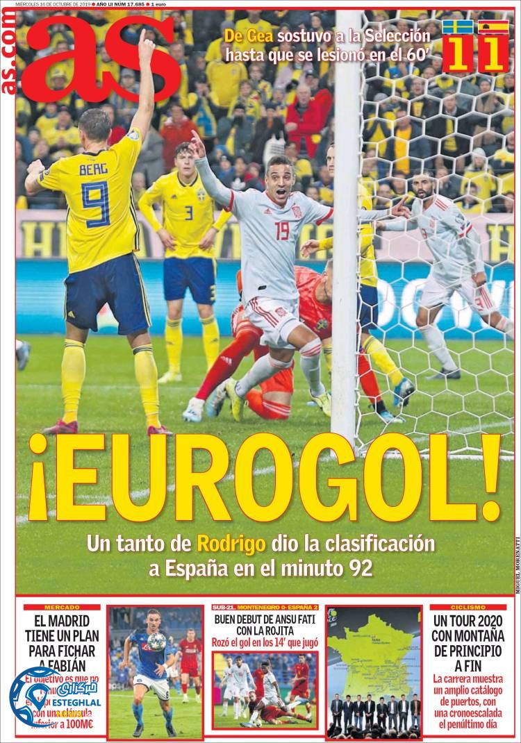 روزنامه ورزشی آاس چهارشنبه 24 مهر 1398