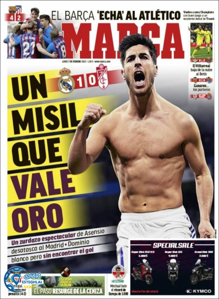 روزنامه ورزشی مارکا دوشنبه 18 بهمن 1400