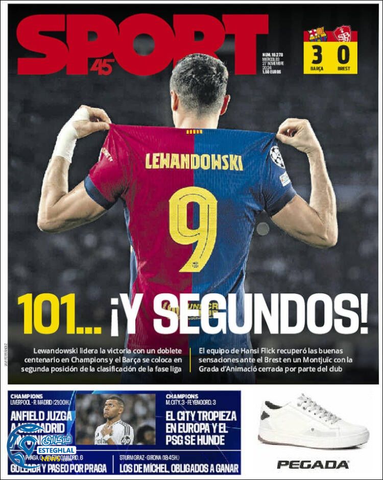 روزنامه ورزشی اسپورت چهارشنبه 7 آذر 1403 