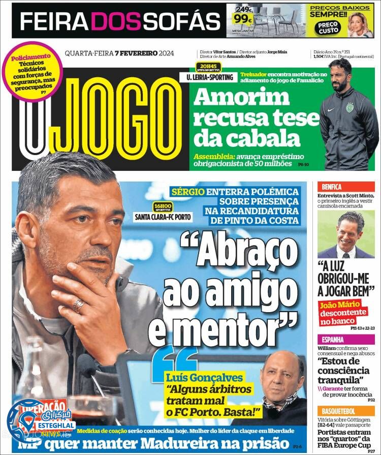 روزنامه ورزشی  اوجوگو چهارشنبه 18 بهمن 1402 