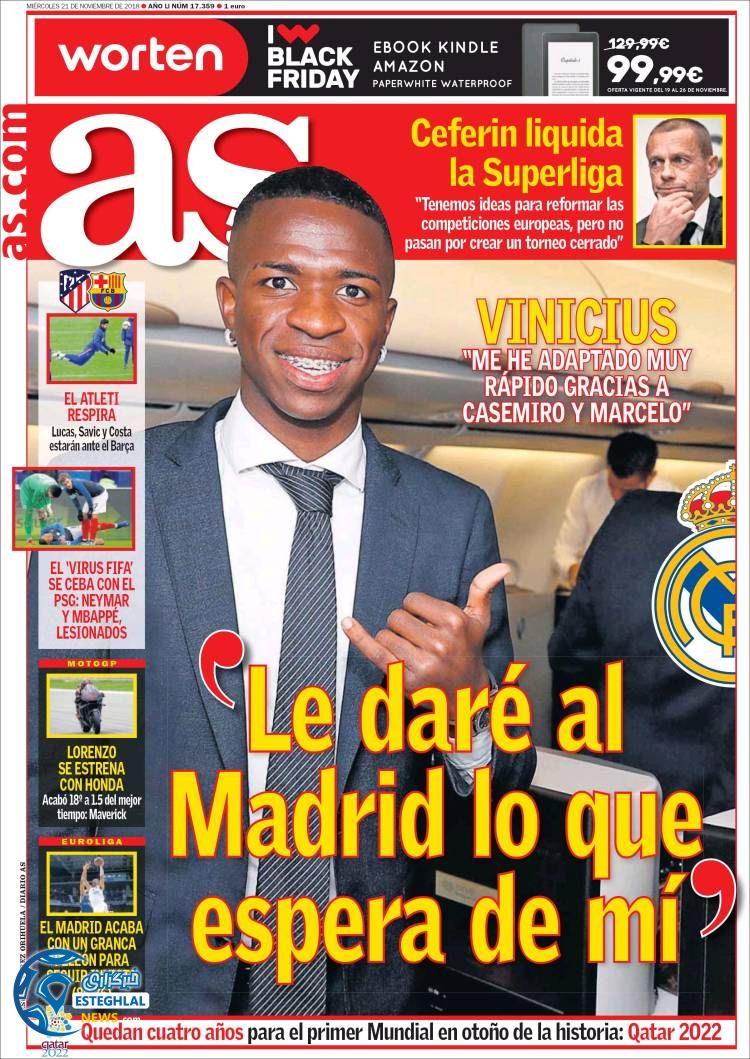 روزنامه ورزشی آ اس چهارشنبه 30 آبان 1397