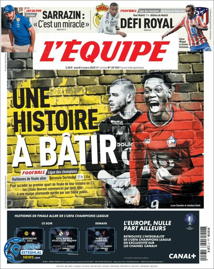 روزنامه  ورزشی  اکیپ سه شنبه 14 اسفند 1403 