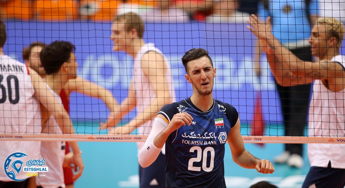 دیدار تیم های ملی والیبال ایران و امریکا