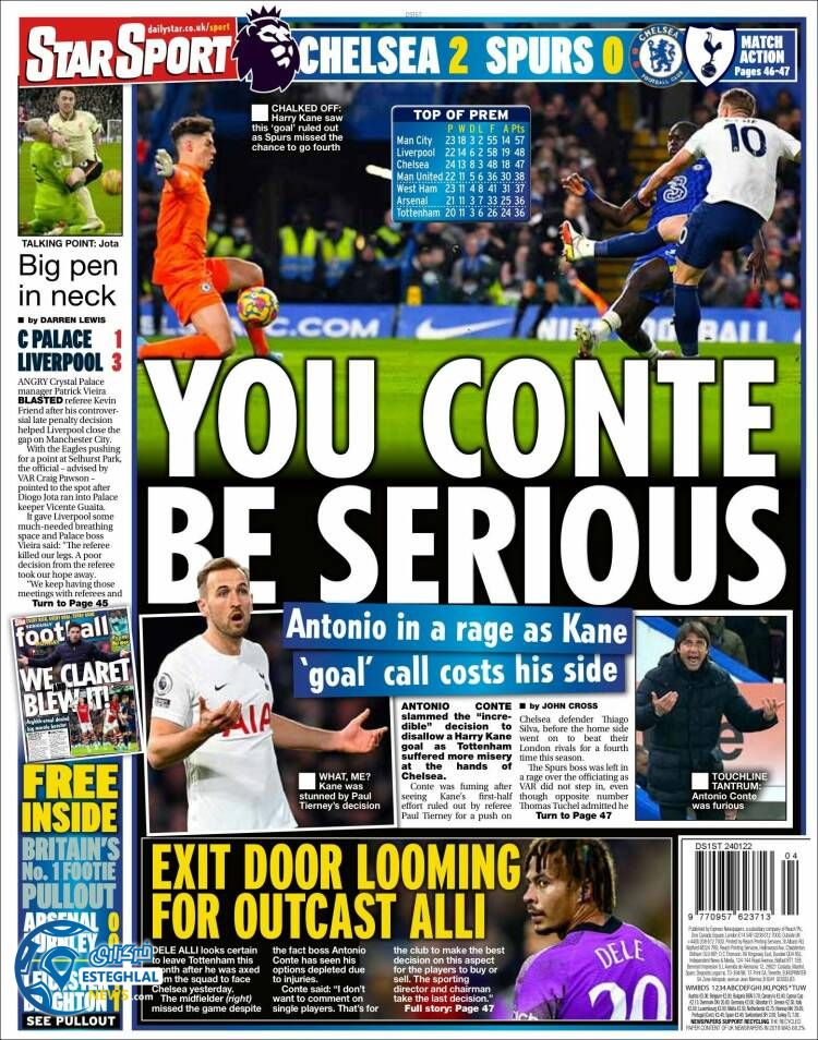 روزنامه ورزشی استار اسپورت دوشنبه 4 بهمن 1400