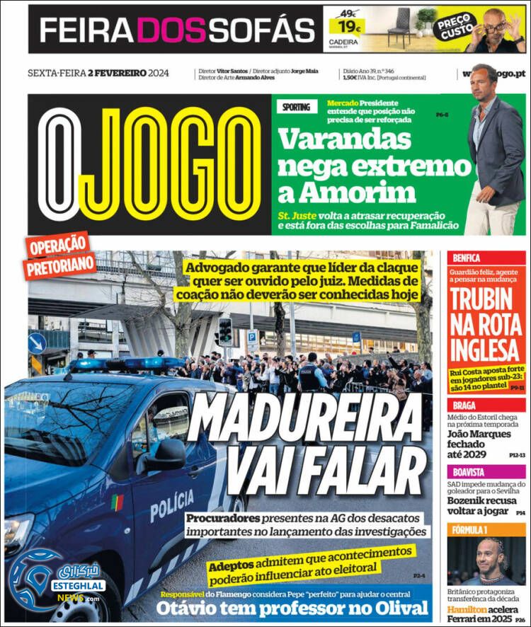 روزنامه ورزشی  اوجوگو جمعه 13 بهمن 1402 