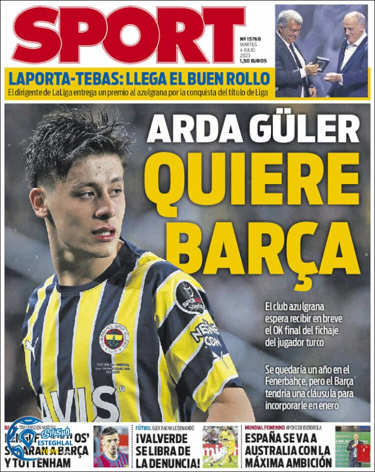 روزنامه ورزشی اسپورت سه شنبه 13 تیر 1402 