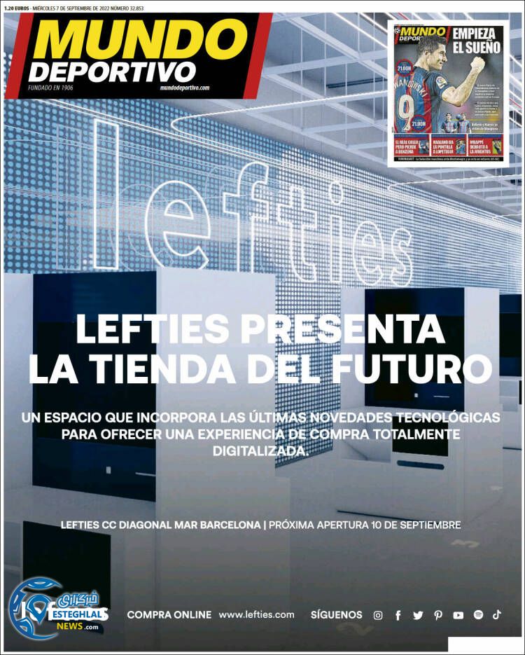 روزنامه ورزشی موندو دپورتیوو چهارشنبه 16 شهریور 1401