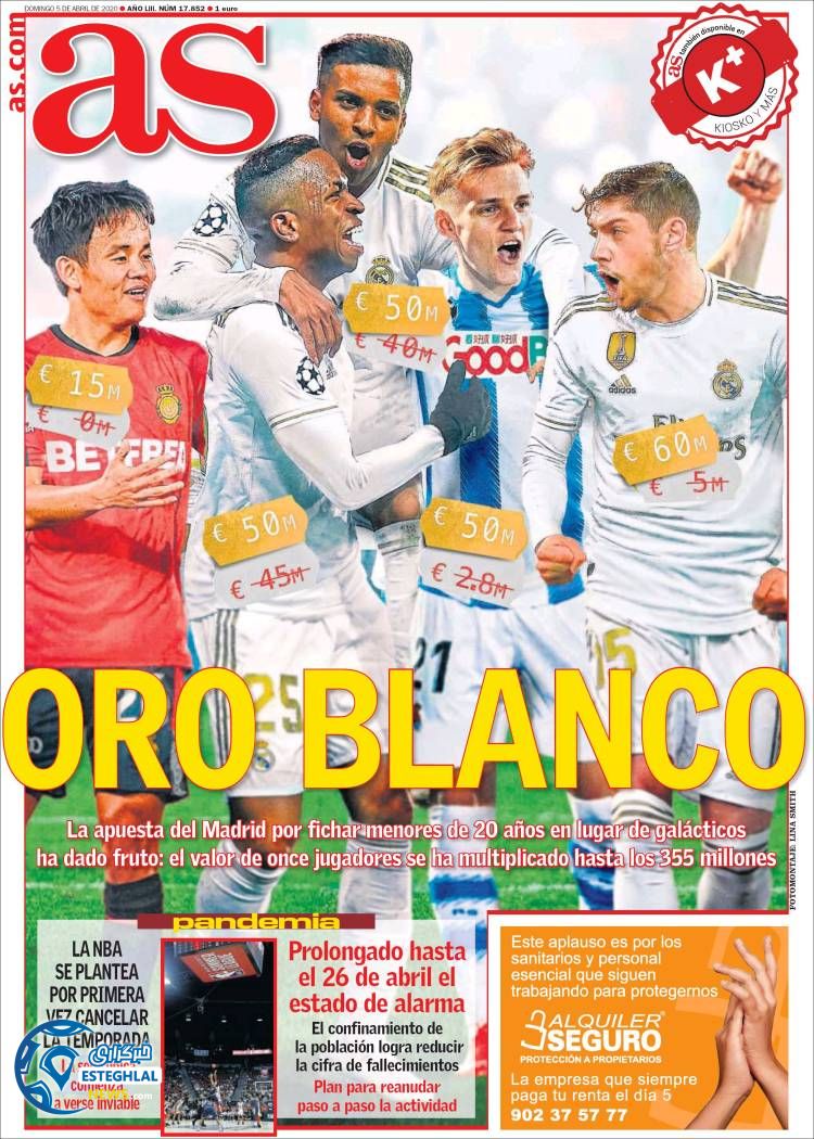 روزنامه ورزشی آاس یکشنبه 17 فروردین 1399