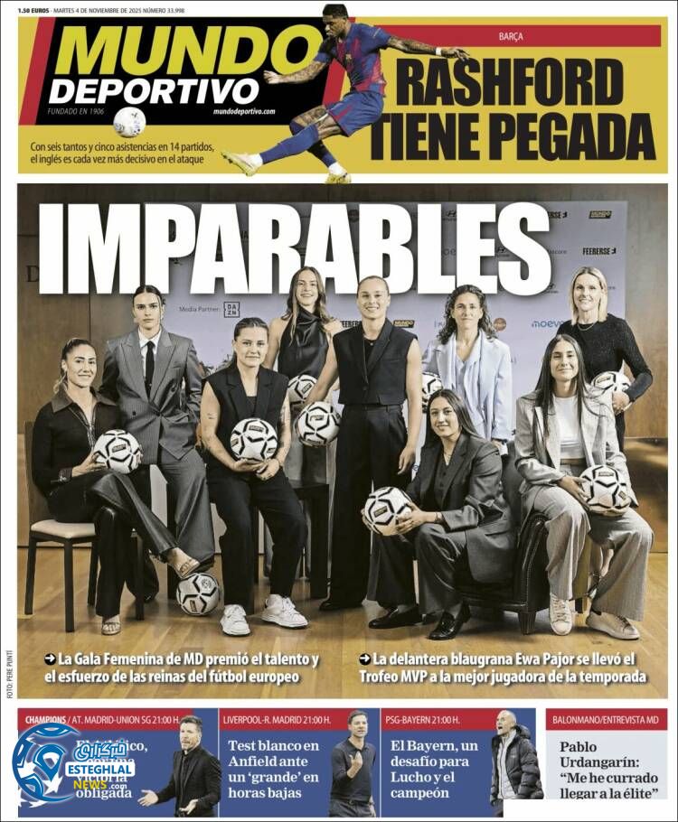 روزنامه ورزشی موندو دپورتیوو سه شنبه 13 آبان 1404  