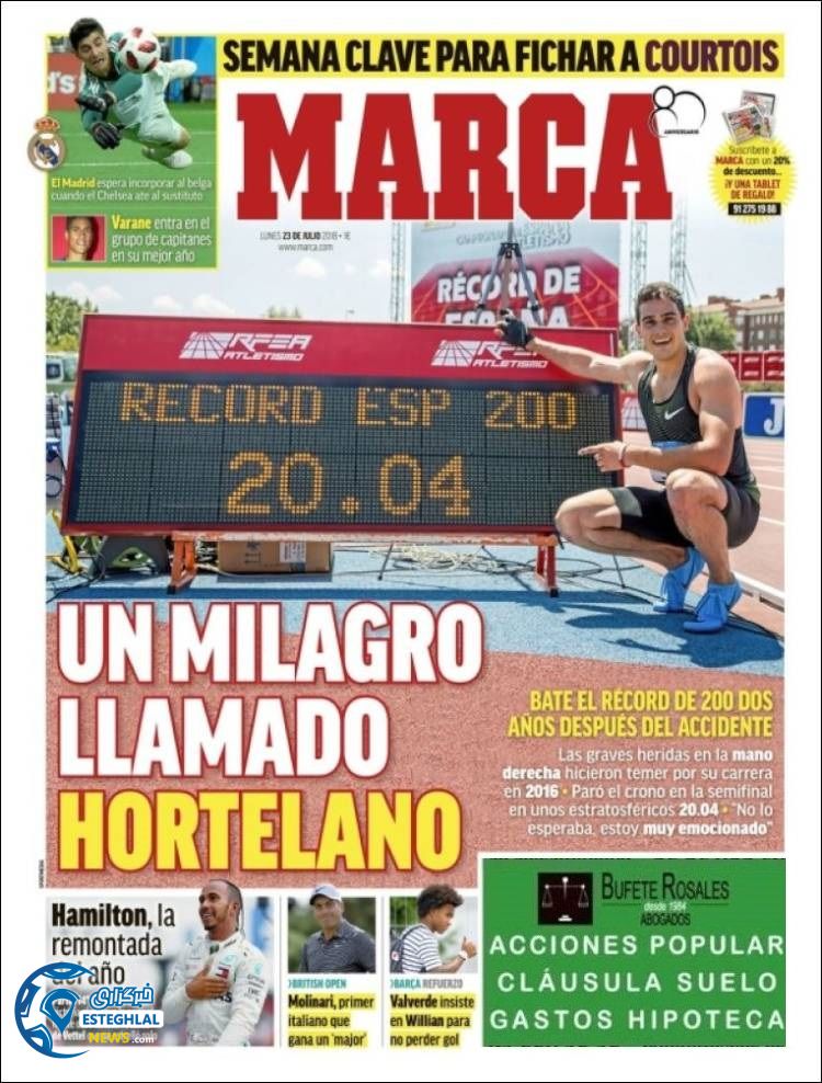 روزنامه مارکا دوشنبه 1 مرداد 1397 